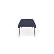 Waterfall Reception Waiting Room Healthcare 3-Seat Bench / Charcoal Steel / Blue