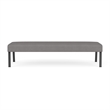 Waterfall Reception Waiting 3-Seat Bench / Charcoal Steel / Light Gray