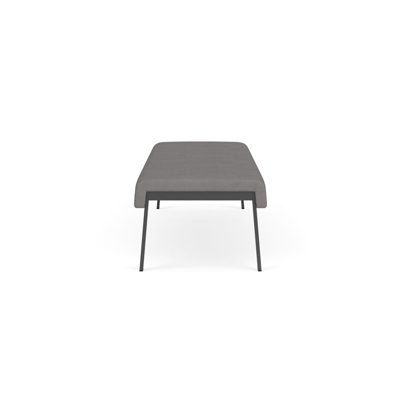 Waterfall Reception Waiting 3-Seat Bench / Charcoal Steel / Light Gray