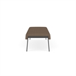 Waterfall Reception Waiting Room 3-Seat Bench / Charcoal Steel / Brown