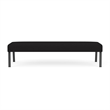 Waterfall Reception Waiting Room 3-Seat Bench / Charcoal Steel / Black