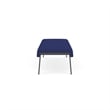 Waterfall Reception Waiting Room Healthcare 3-Seat Bench / Charcoal Steel / Blue