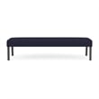 Waterfall Reception Waiting Room 3-Seat Bench / Charcoal Steel / Navy Blue