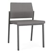 Avon Reception Waiting Armless Chair UPH Seat Back / Charcoal Steel / Light Gray