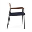 Avon Reception Guest Chair UPH Seat HPL Back / Charcoal / Walnut / Navy Blue
