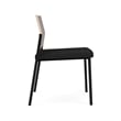 Avon Reception Armless Chair UPH Seat HPL Back / Black Steel / Walnut / Black