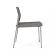 Avon Reception Waiting Armless Chair UPH Seat Back / Silver Steel / Light Gray