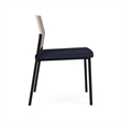 Avon Reception Armless Chair UPH Seat HPL Back / Black / Walnut / Navy Blue