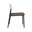Avon Reception Armless Chair UPH Seat HPL Back / Black Steel / Mahogany / Brown