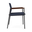 Avon Reception Waiting Guest Chair UPH Seat Back / Charcoal Steel / Blue