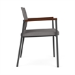 Avon Reception Waiting Guest Chair UPH Seat Back / Charcoal Steel / Light Gray