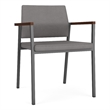 Avon Reception Waiting Guest Chair UPH Seat Back / Charcoal Steel / Light Gray
