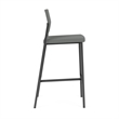Avon Reception Waiting Cafe Stool UPH Seat Back / Charcoal Steel / Light Gray