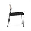 Avon Reception Armless Chair UPH Seat HPL Back / Charcoal / Mahogany / Black