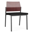Avon Reception Armless Chair UPH Seat HPL Back / Charcoal / Mahogany / Black
