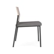 Avon Reception Armless Chair UPH Seat HPL Back / Charcoal / Mahogany / Gray