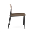 Avon Reception Armless Chair UPH Seat HPL Back / Charcoal / Mahogany / Brown