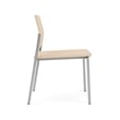 Avon Reception Waiting Armless Chair HPL Seat Back / Silver Steel / Natural