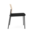 Avon Reception Armless Chair UPH Seat HPL Back / Charcoal / Natural / Black