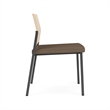 Avon Reception Armless Chair UPH Seat HPL Back / Charcoal / Natural / Brown