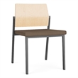 Avon Reception Armless Chair UPH Seat HPL Back / Charcoal / Natural / Brown