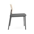 Avon Reception Armless Chair UPH Seat HPL Back / Charcoal Steel / Natural / Gray