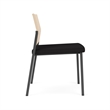Avon Reception Armless Chair UPH Seat HPL Back / Charcoal / Natural / Black