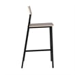 Avon Reception Waiting Cafe Stool HPL Seat Back / Black Steel / Walnut