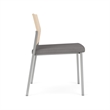 Avon Reception Armless Chair UPH Seat HPL Back / Silver Steel / Natural / Gray