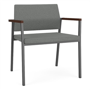 Avon Reception Oversize Chair UPH Seat Back / Charcoal Steel / Light Gray