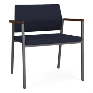 Avon Reception Waiting Oversize Chair UPH Seat Back / Charcoal Steel / Navy Blue