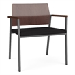 Avon Reception Oversize Chair UPH Seat HPL Back / Charcoal / Walnut / Black