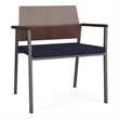 Avon Reception Oversize Chair UPH Seat HPL Back / Charcoal / Walnut / Navy Blue