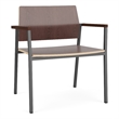 Avon Reception Waiting Oversize Chair HPL Seat Back / Charcoal Steel / Walnut