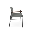 Avon Reception 2 Seater UPH Seat Back No Cntr Arms / Charcoal Steel / Light Gray