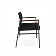 Avon Reception 2 Seater UPH Seat Back No Cntr Arms / Charcoal Steel / Black