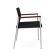 Avon Reception Waiting Oversize Chair UPH Seat Back / Silver Steel / Black