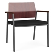 Avon Reception Oversize Chair UPH Seat HPL Back / Charcoal / Mahogany / Black