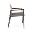 Avon Reception Oversize Chair UPH Seat HPL Back / Charcoal / Mahogany / Gray