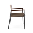 Avon Reception Oversize Chair UPH Seat HPL Back / Charcoal / Mahogany / Brown