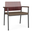 Avon Reception Oversize Chair UPH Seat HPL Back / Charcoal / Mahogany / Brown