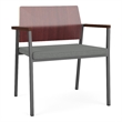 Avon Reception Oversize Chair UPH Seat HPL Back / Charcoal / Mahogany / Gray