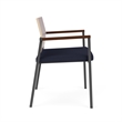 Avon Reception Oversize Chair UPH Seat HPL Back / Charcoal / Mahogany / Blue