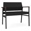 Avon Reception Waiting Bariatric Chair UPH Seat Back / Black Steel / Black
