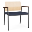 Avon Reception Oversize Chair UPH Seat HPL Back / Charcoal / Natural / Blue