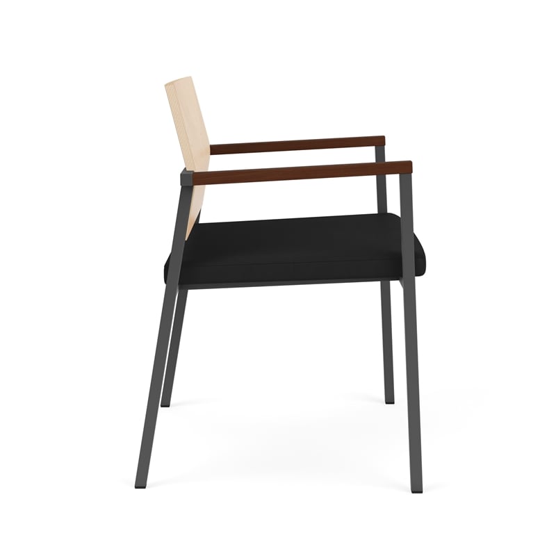 Avon Reception Oversize Chair UPH Seat HPL Back / Charcoal / Natural / Black
