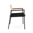 Avon Reception Oversize Chair UPH Seat HPL Back / Charcoal / Natural / Black