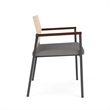 Avon Reception Oversize Chair UPH Seat HPL Back / Charcoal / Natural / Gray