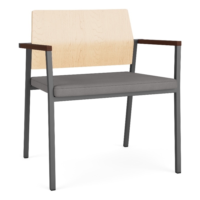 Avon Reception Oversize Chair UPH Seat HPL Back / Charcoal / Natural / Gray