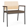 Avon Reception Oversize Chair UPH Seat HPL Back / Charcoal / Natural / Brown